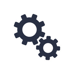 Cogwheel gear mechanism symbol vector