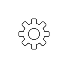 Cogwheels linear icon symbol vector
