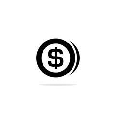 Dollar Coin isolated on white background