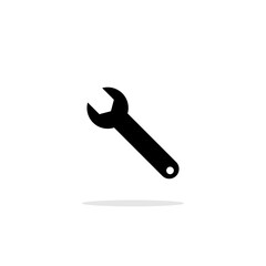 Wrench icon isolated on white background