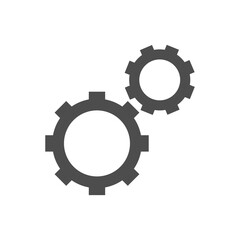 Two Cogwheels Settings icon logo