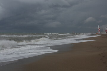 storm on the beach