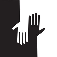 Obraz premium mutual aid - hands giving back to each other