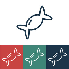 Linear vector icon with candy