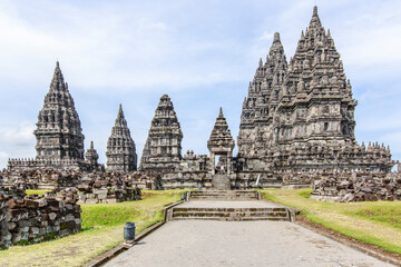 Jawa, Insel, Indonesia,,borubodur, Temple,, vulcano, sawa,, rice