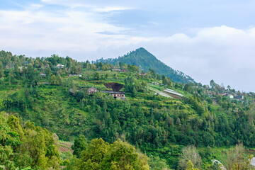Jawa, Insel, Indonesia,,borubodur, Temple,, vulcano, sawa,, rice
