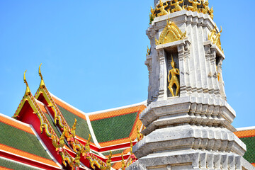Phra Prang tower at Wat Pho in Bangkok, Thailand
