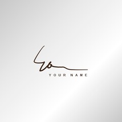 Signature Logo E and A, EA Initial letter logo sign. Handwriting calligraphic signature logo template design.