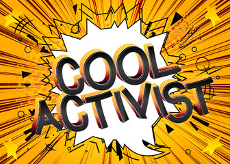 Cool Comic book style cartoon words on abstract comics background.