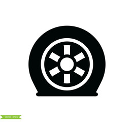 Tire icon vector logo design template