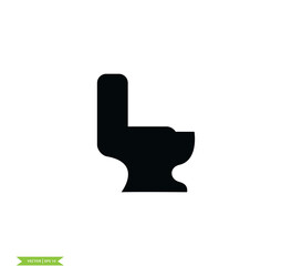 Toilet icon vector logo design template