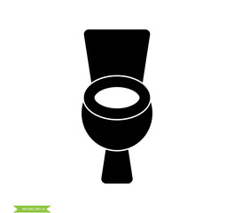 Toilet icon vector logo design template