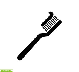 Tooth brush icon vector logo design template