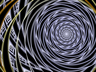 Abstract fractal spiral background, computer-generated illustration.