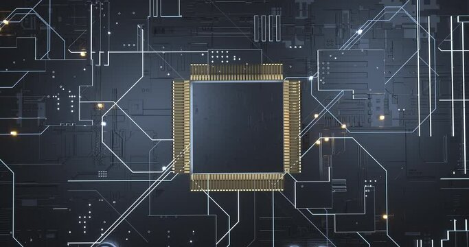 cpu on mother board design in CG
