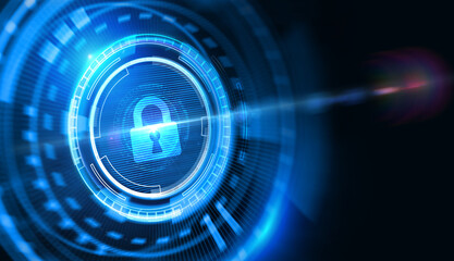 Obraz na płótnie Canvas Cyber security data protection business technology privacy concept.