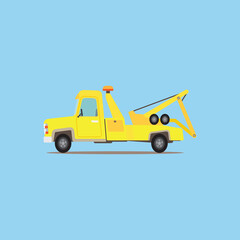 Fototapeta na wymiar TOw truck vector flat icon. car icon eps10