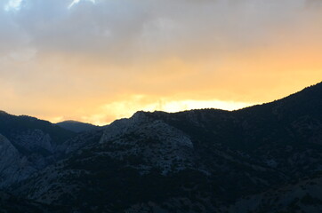 sunrise in the mountains