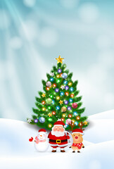 クリスマス　雪　冬　背景
