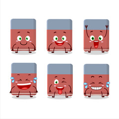 Cartoon character of eraser with smile expression