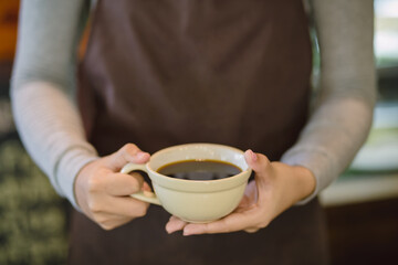 Young asian female in coffee shop