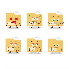 Fototapeta premium File folder cartoon character with nope expression