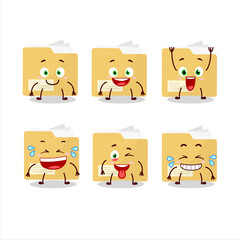Cartoon character of file folder with smile expression