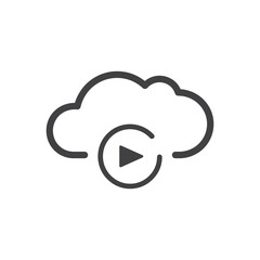 Cloud computing vector icon.