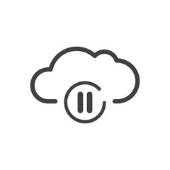 Cloud computing vector icon.