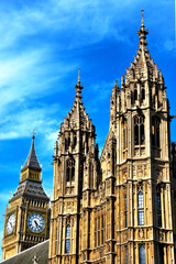 Fototapeta na wymiar View of Westminster Parliament in London
