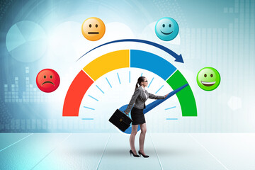 Concept of customer satisfaction with meter