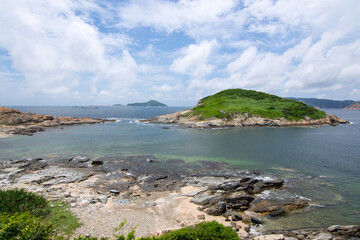 Fototapeta premium view of the sea and mountains