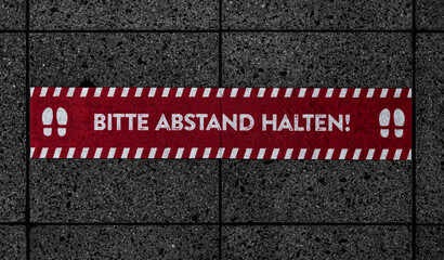 Bitte Abstand halten