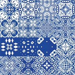 Ornamental azulejo portugal tiles decor.