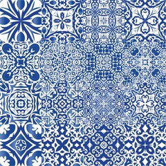 Antique azulejo tiles patchworks.