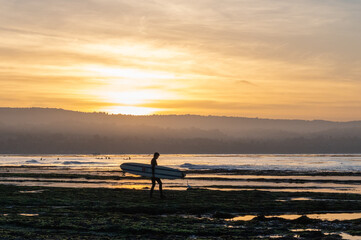 sunset on the beach