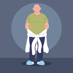 young man wearing casual clothes