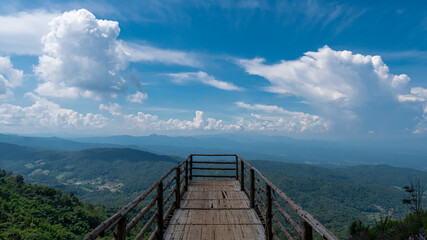 The view bridge that Mon Jam is a tourist attraction of Chiang Mai, Thailand