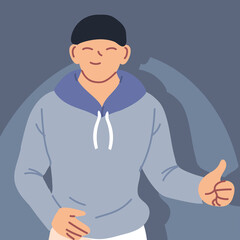 portrait of asian man wearing casual clothes