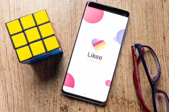August 03, 2020, Brazil. Likee is a short video creation and sharing platform based in Singapore.
