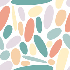 seamless pattern abstract ouval shape on white background