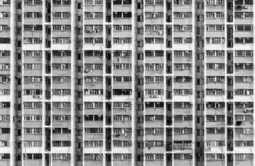 Old apartment building in Hong Kong city