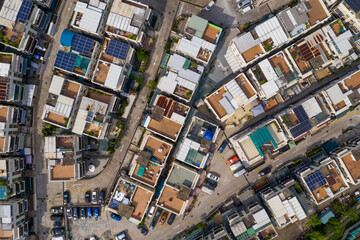 Top view of Hong Kong residential town