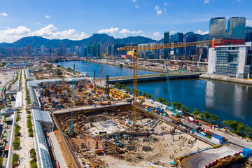 Construction site in Hong Kong