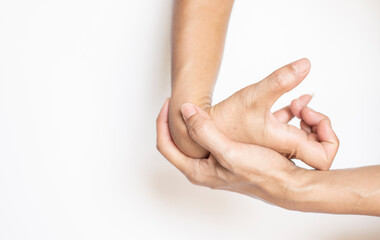Pain and inflammation of muscles and bones around a person's wrist