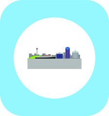 Obraz premium Long Beach California City Skyline in United States.