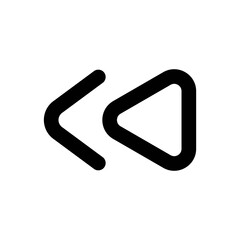 Obraz premium Previous Line Icon - Vector Illustration