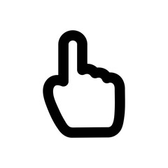 Touch Line Icon - Vector Illustration