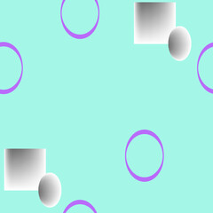 Abstract geometric shapes on a blue background. Seamless pattern from groups of geometric shapes.