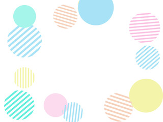 白背景に複数のパステルカー調の縞模様を配したサークルイメージ
